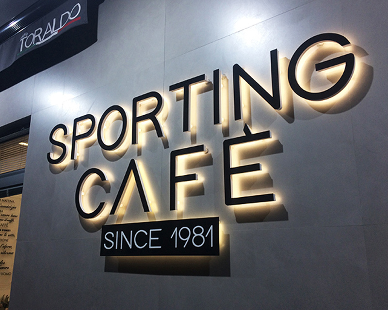 sporting cafe retroilluminata